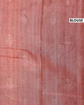 Elegant Dola Saree with Woven Polka Dot Motifs and Detailed Floral - Blue-Blouse