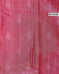 Elegant Dola Saree with Woven Polka Dot Motifs and Detailed Floral Border - Black-Blouse