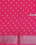 Elegant Dola Silk Saree with All-Over Geometric Bandhani Inspired Motifs and Traditional Woven Border - Pink-Blouse