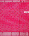Elegant Dola Silk Saree with All-Over Geometric Bandhani Inspired Motifs and Traditional Woven Border - Pink-Head
