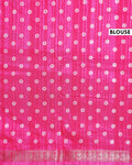 Elegant Dola Silk Saree with All-Over Traditional Paisley Buti Motifs and Intricate Zari Woven Floral Border - Pink-Blouse