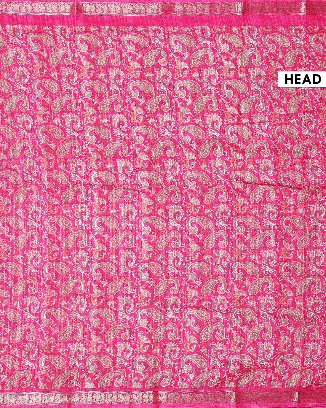 Elegant Dola Silk Saree with All-Over Traditional Paisley Buti Motifs and Intricate Zari Woven Floral Border - Pink