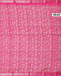 Elegant Dola Silk Saree with All-Over Traditional Paisley Buti Motifs and Intricate Zari Woven Floral Border - Pink-Head