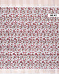 Elegant Dola Silk Saree with All Over Floral Vine Motifs and Subtle Traditional Woven Border - Off White-Head