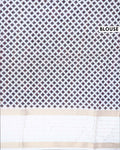 Elegant Dola Silk Saree with All Over Traditional Bird and Floral Vine Motifs and Woven Classic Border - Off White-Blouse