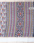 Elegant Dola Silk Saree with All Over Traditional Bird and Floral Vine Motifs and Woven Classic Border - Off White-Pallu