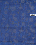 Elegant Dola Silk Saree with All Over Traditional Floral Vine Motifs & Woven Zari Border  - Navy Blue-Blouse