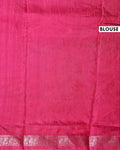 Elegant Dola Silk Saree with All Over Traditional Ikkat Inspired Geometric Motifs and  Zari Woven Border - Onion Pink-Blouse