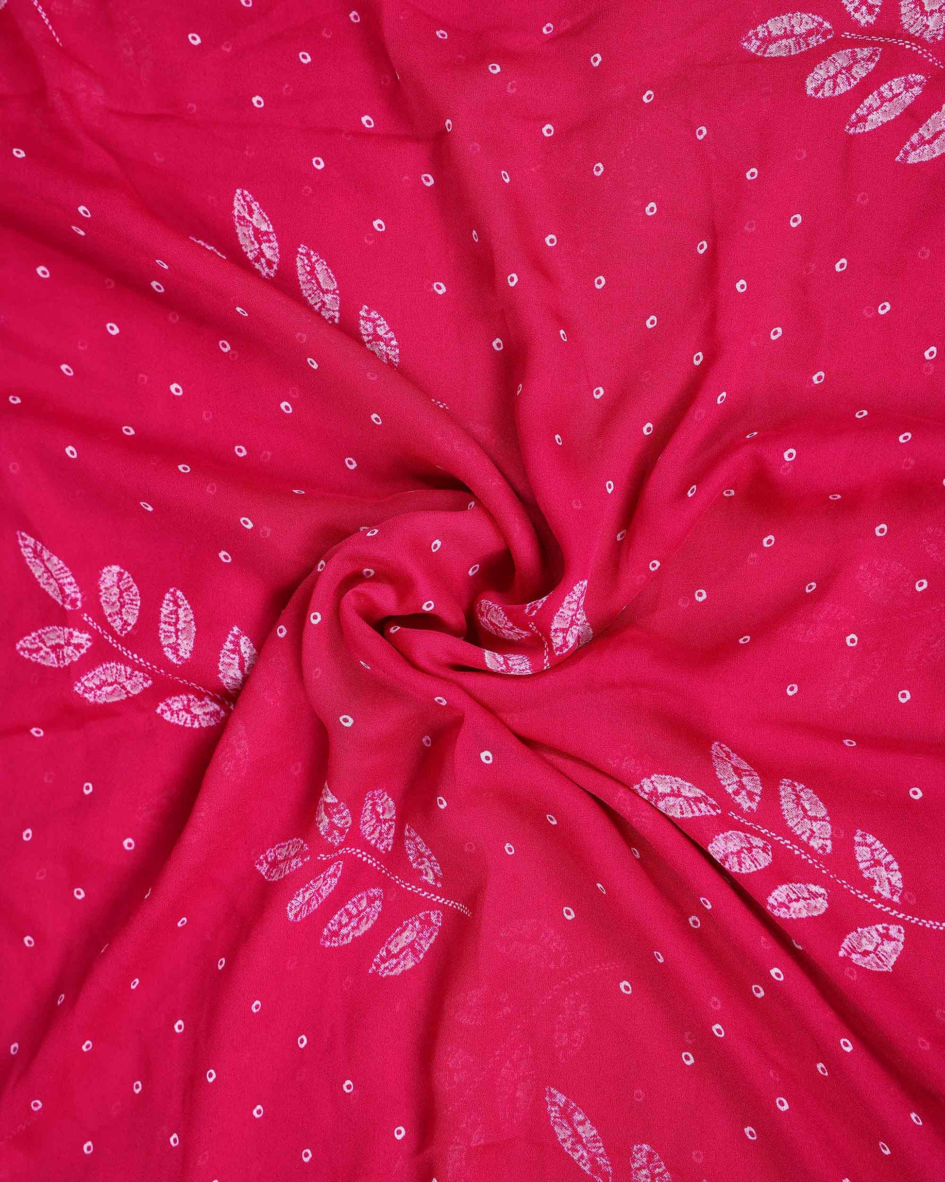 Elegant Dola Silk Saree with All Over Woven Leaf Buti Design and Intricate Geometric Border - Pink-Close Up