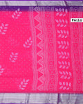 Elegant Dola Silk Saree with All Over Woven Leaf Buti Design and Intricate Geometric Border - Pink-Pallu