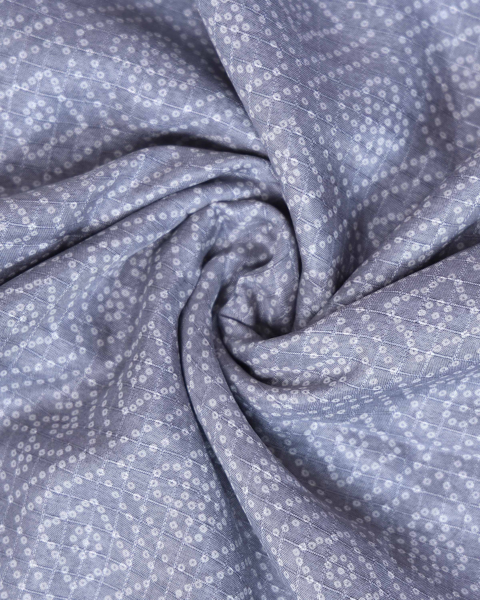 Elegant Dola Silk Saree with Geometric Diamond Pattern and Elegant Border -  Grey-Close Up
