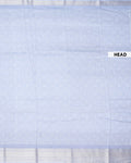 Elegant Dola Silk Saree with Geometric Diamond Pattern and Elegant Border -  Grey-Head