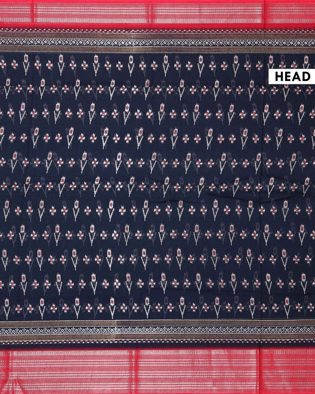 Elegant Dola Silk Saree with Intricate Ikkat Inspired Buta Motifs and Ornate Contrast Border - Black