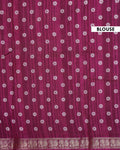 Elegant Dola Silk Saree with Intricate Paisley Weave and Traditional Zari Border - Burgundy-Blouse