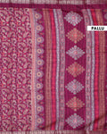 Elegant Dola Silk Saree with Intricate Paisley Weave and Traditional Zari Border - Burgundy-Pallu