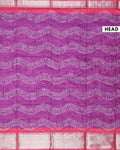 Elegant Dola Silk Saree with Intricate Wave Inspired Buti Motifs and Traditional Zari Woven Border Design - Purple-Head