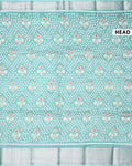 Elegant Dola Silk Saree with Pochampally Inspired Body and a Rich Zari Border - Green-Head