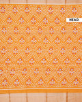 Elegant Dola Silk Saree with Pochampally Inspired Body and a Rich Zari Border - Orange-Head