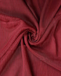 Elegant Dola Silk Saree with Silver Striped Body and a Rich Zari Border - Light Red-Close Up