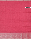 Elegant Dola Silk Saree with Subtle Woven Buttas Graceful Zari Border with Animal Motifs - Cherry Red-Head