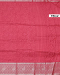 Elegant Dola Silk Saree with Subtle Woven Buttas Graceful Zari Border with Animal Motifs - Cherry Red-Pallu