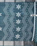 Elegant Dola Silk Saree with Woven Floral Butta Motifs Dotted Weave and Traditional Zari Border - Dark Green-Pallu