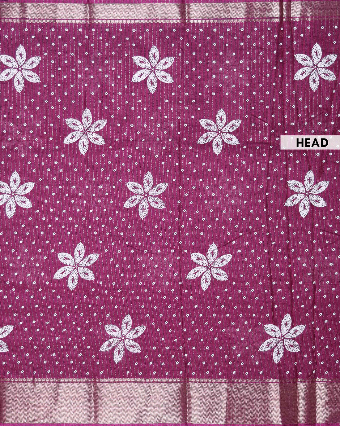 Elegant Dola Silk Saree with Woven Floral Butta Motifs Dotted Weave and Traditional Zari Border - Purple