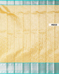 Elegant Elampillai Handloom Silk Cotton Saree with Intricate Zari Woven Brocade and Contrast Border - Yellow