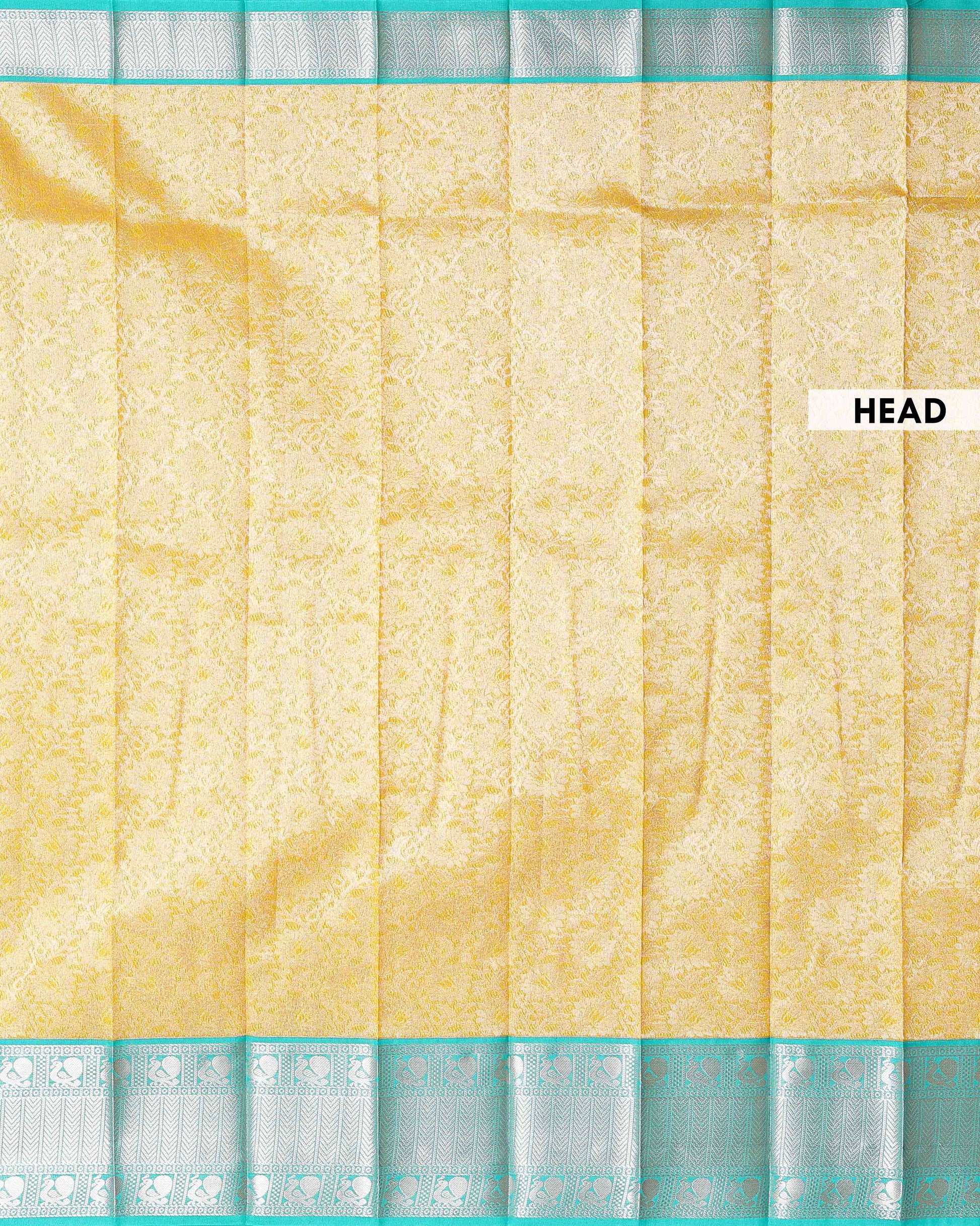 Elegant Elampillai Handloom Silk Cotton Saree with Intricate Zari Woven Brocade and Contrast Border - Yellow