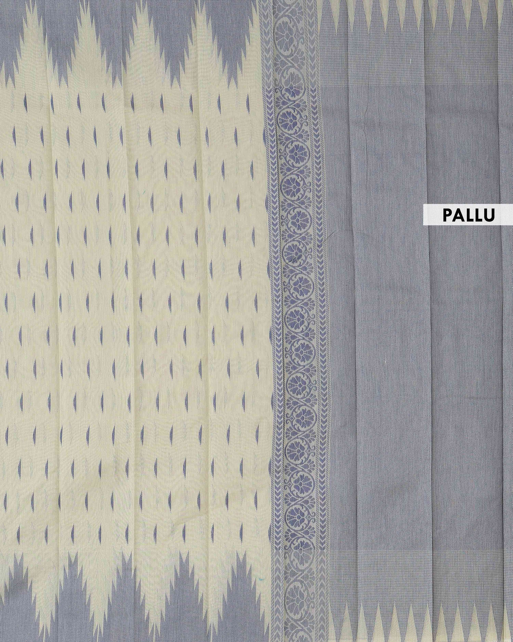 Elegant Elampillai Handloom Silk Cotton Saree with Traditional Ikkat Weave - Light Green