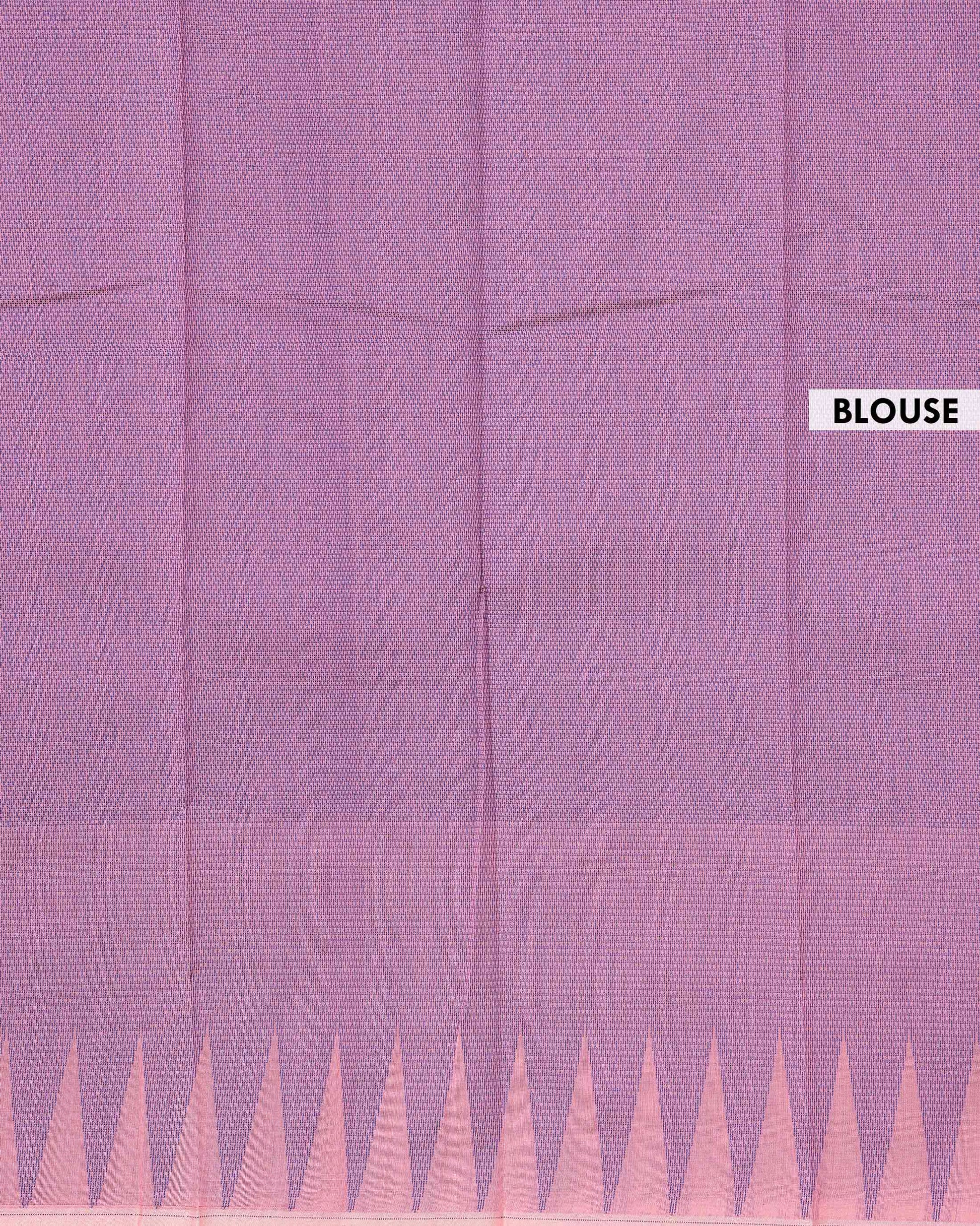 Elegant Elampillai Handloom Silk Cotton Saree with Traditional Ikkat Weave - Pink