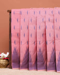 Elegant Elampillai Handloom Silk Cotton Saree with Traditional Ikkat Weave - Pink