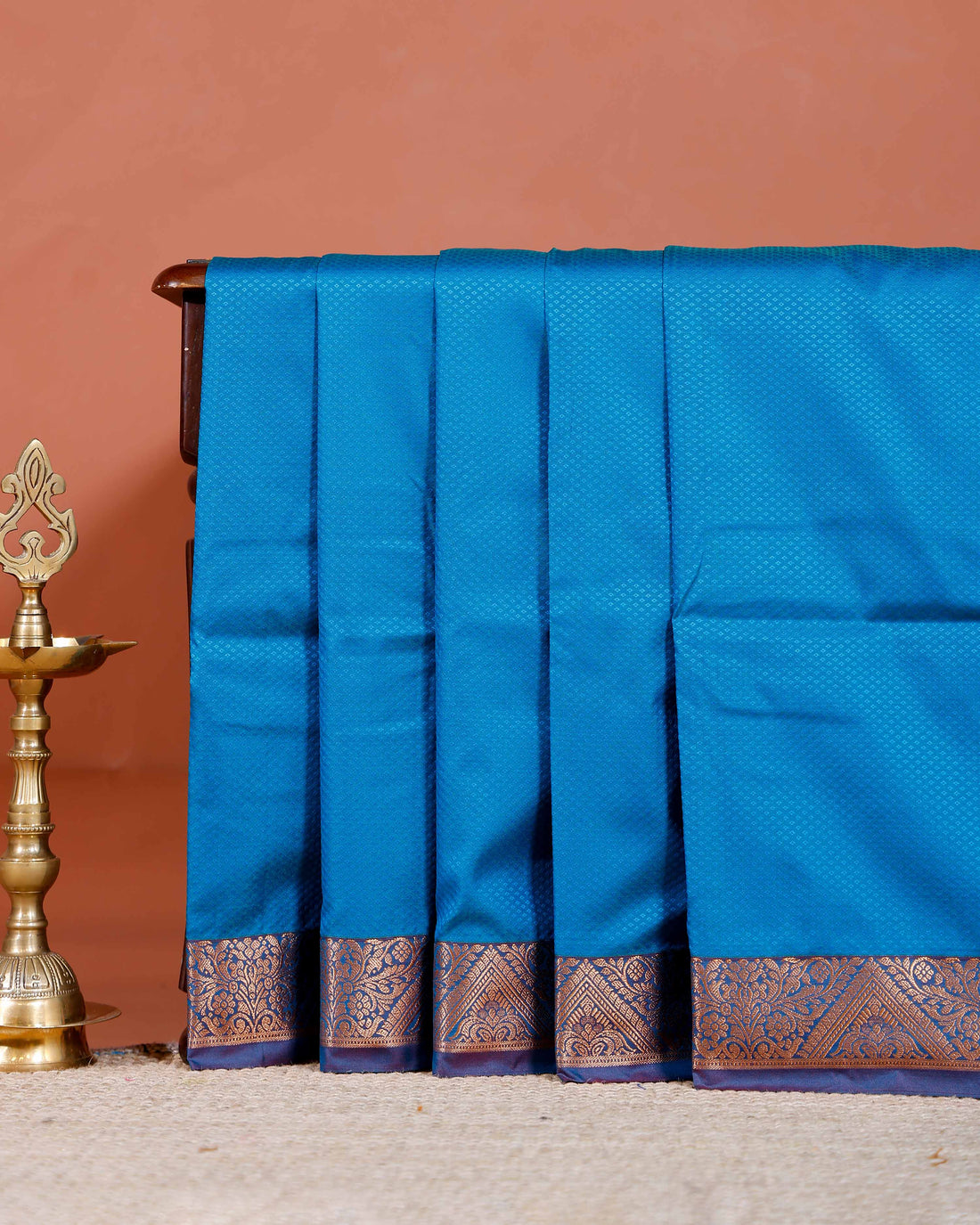 Elegant Elampillai Handloom Silk Cotton Saree with Traditional Zari Border - Blue