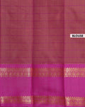 Elegant Elampillai Handloom Silk Cotton Saree with Traditional Zari Checks and Contrast Korvai Border - Green