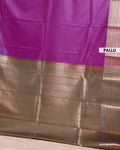Elegant Elampillai Handloom Silk Cotton Saree with Zari Border - Purple-pallu