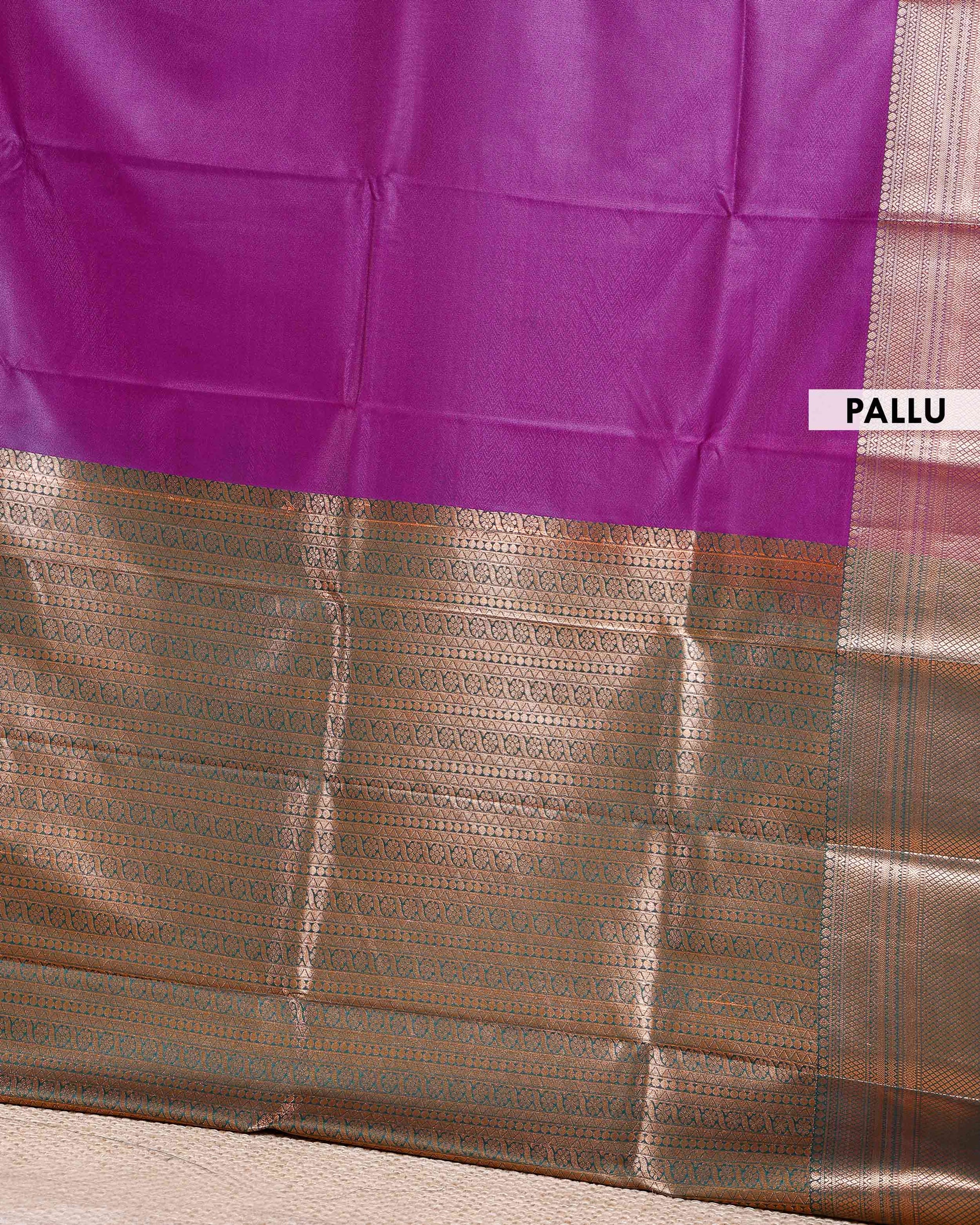 Elegant Elampillai Handloom Silk Cotton Saree with Zari Border - Purple-pallu