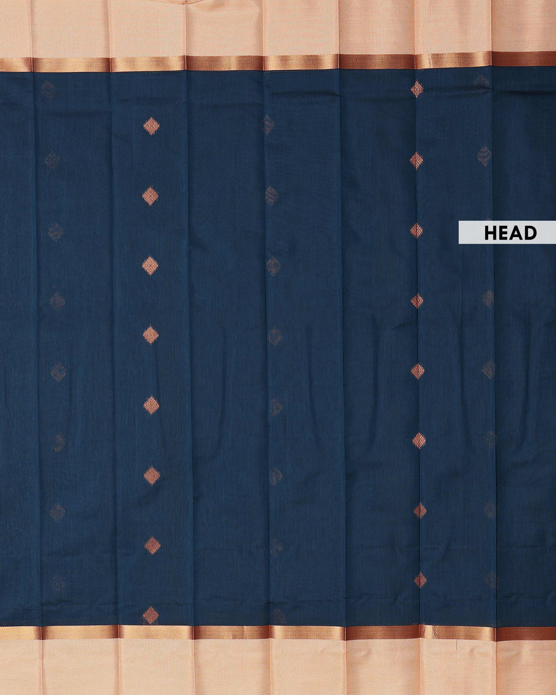 Elegant Elampillai Silk Cotton Saree with All-Over Butta Motifs and Contrast Border - Dark Teal