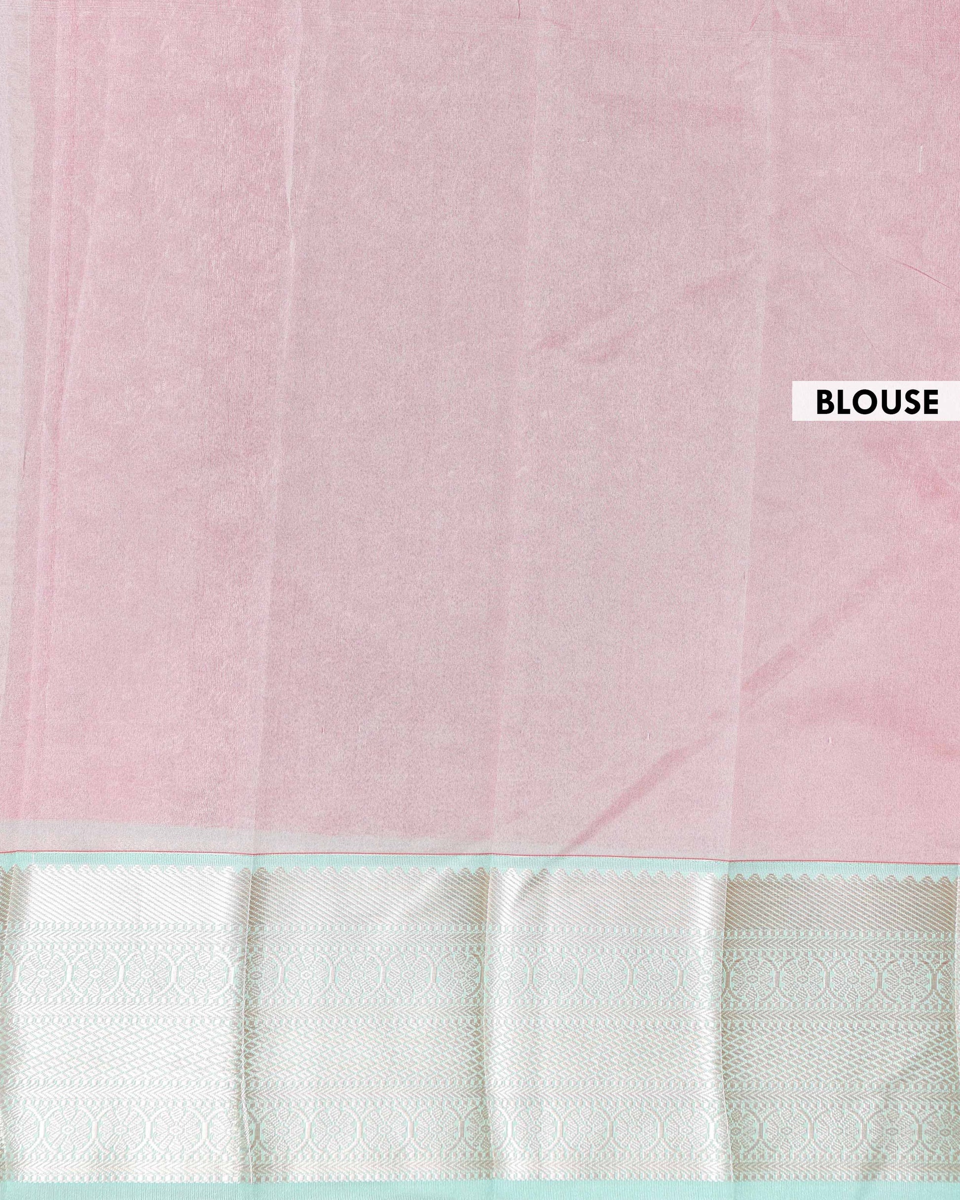 Elegant Elampillai Silk Cotton Saree with Intricate Floral Jacquard Weaves and Traditional Zari Border - Pink