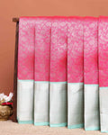 Elegant Elampillai Silk Cotton Saree with Intricate Floral Jacquard Weaves and Traditional Zari Border - Pink
