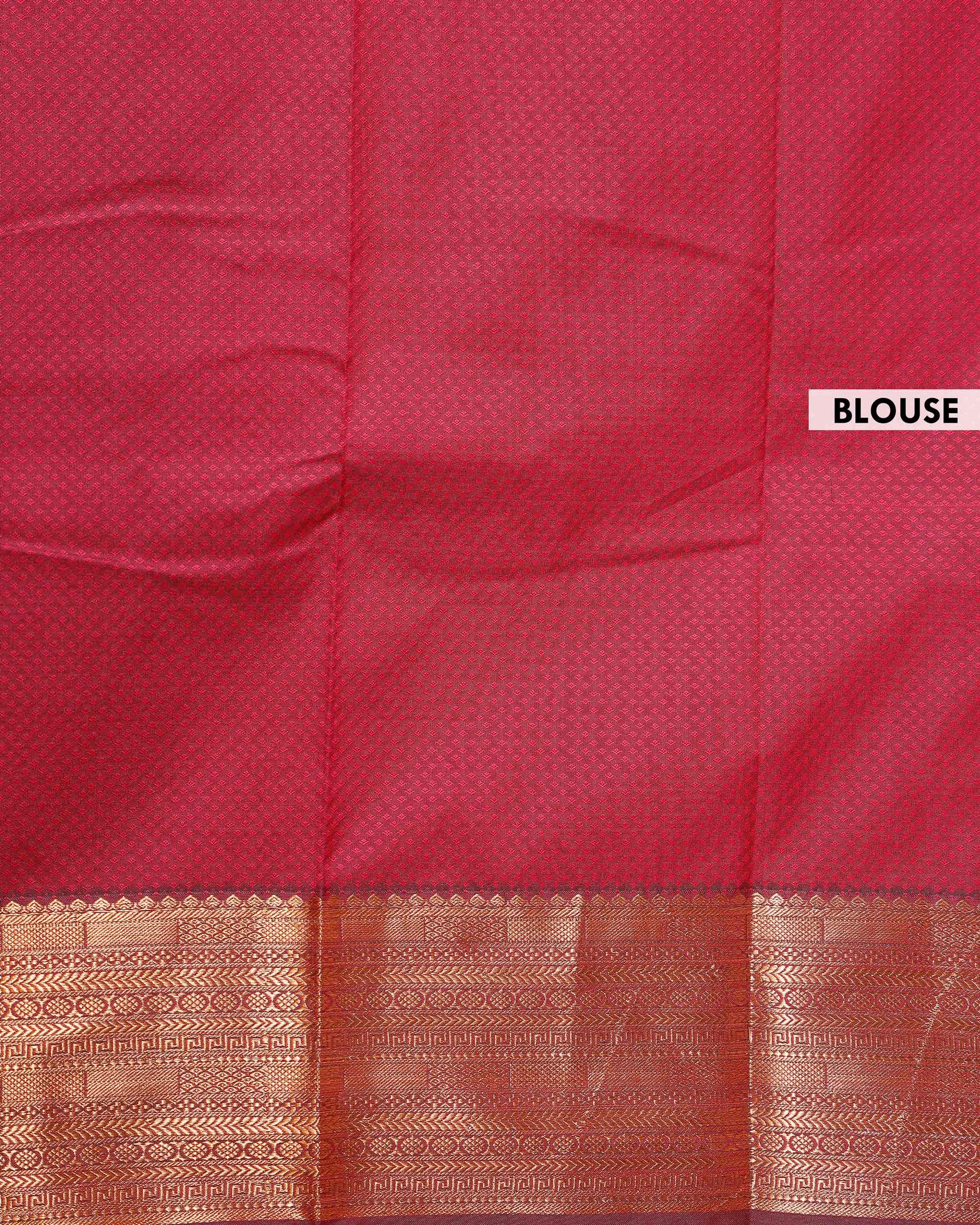 Elegant Elampillai Silk Cotton Saree with Intricate Zari Border Weave - Red-main-Blouse