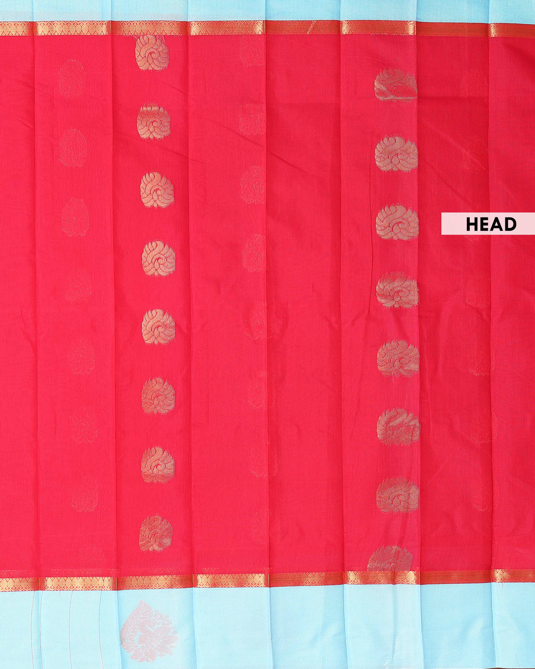 Elegant Elampillai Silk Cotton Saree with Intricate Zari Woven Contrast Border and Pallu - Red