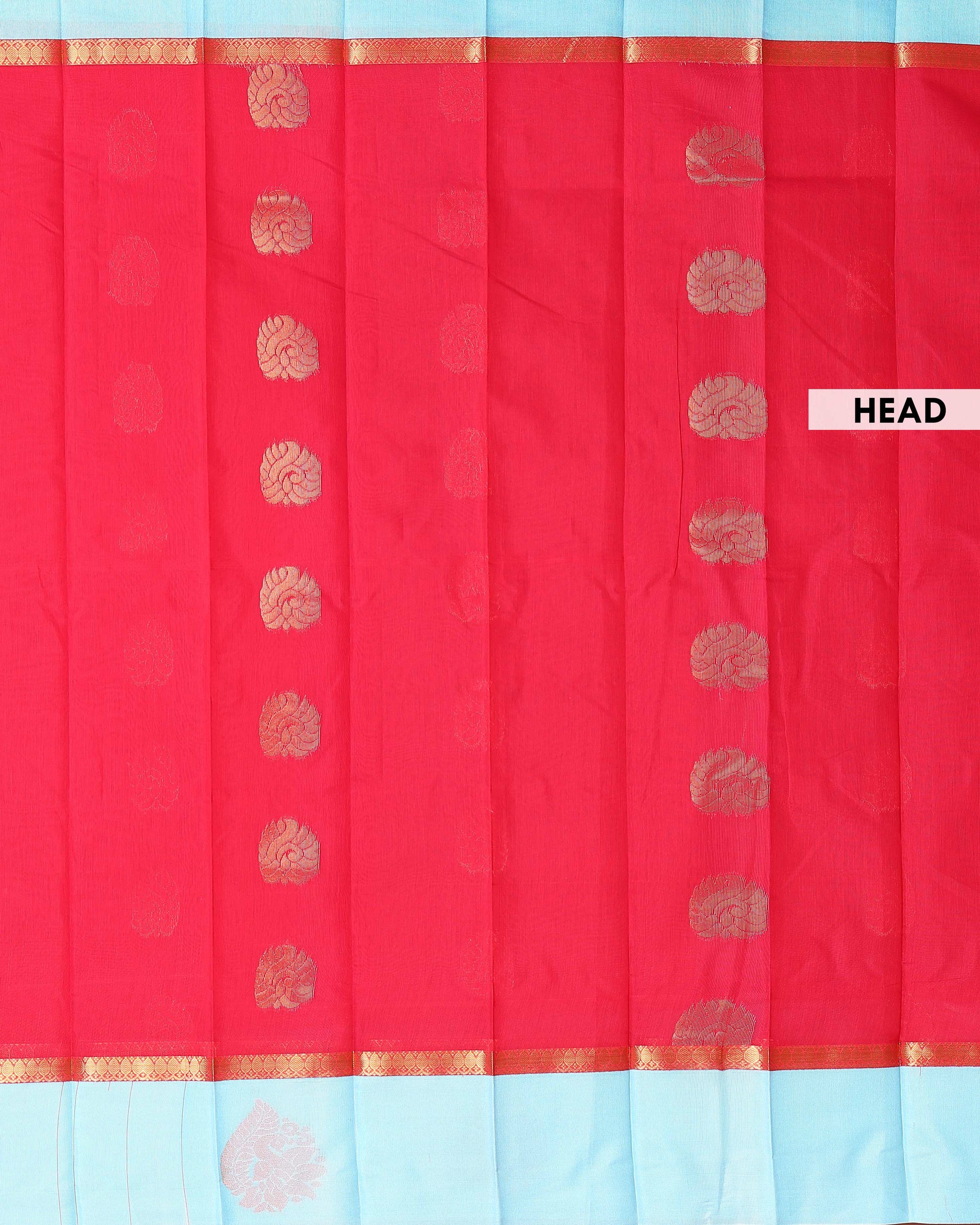 Elegant Elampillai Silk Cotton Saree with Intricate Zari Woven Contrast Border and Pallu - Red