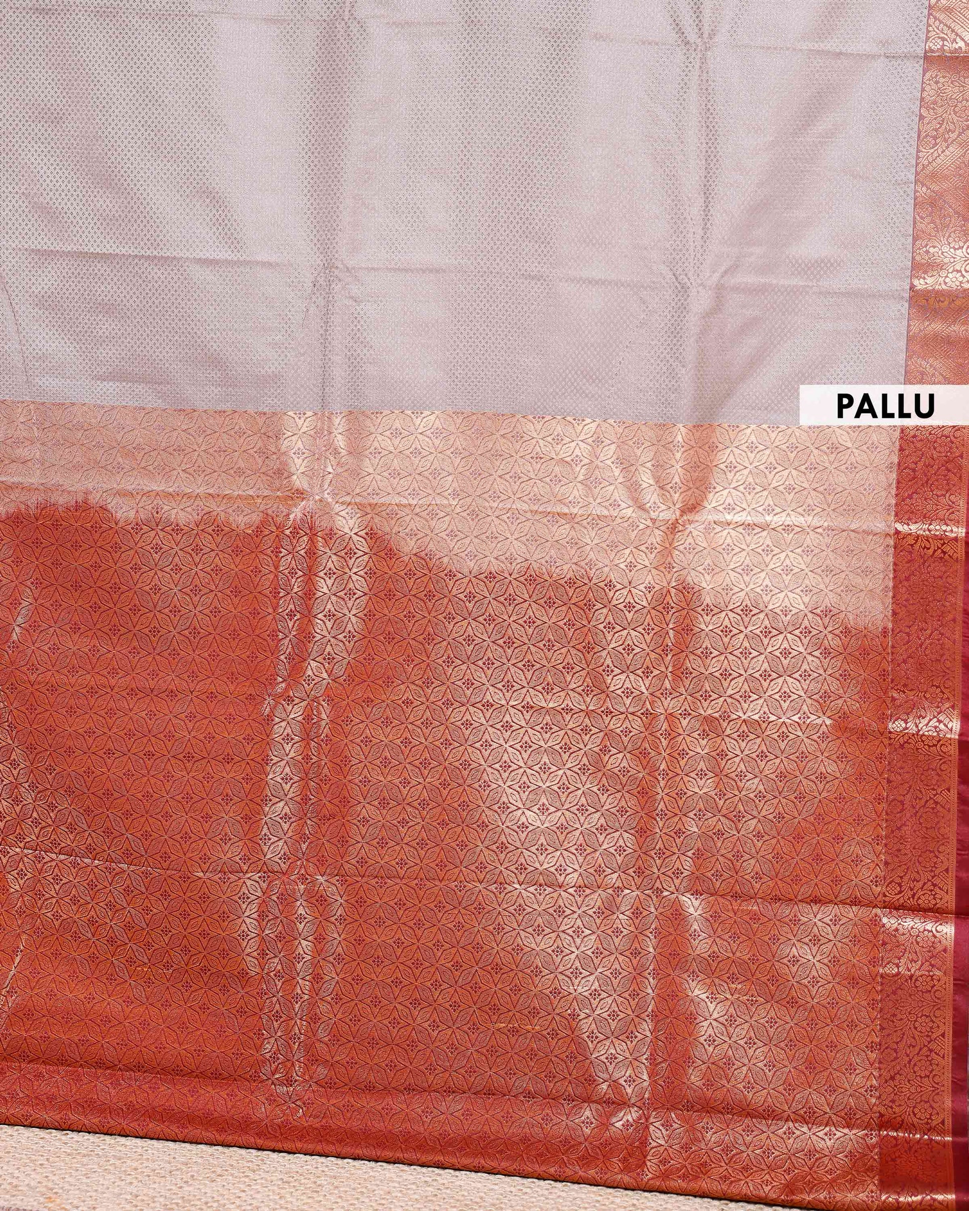 Elegant Elampillai Silk Cotton Saree with Traditional Zari Border Weave - Beige-PALLU