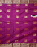 Elegant Elampillai Silk Cotton Saree with Traditional Zari Border and Motif Weave - Purple-Head