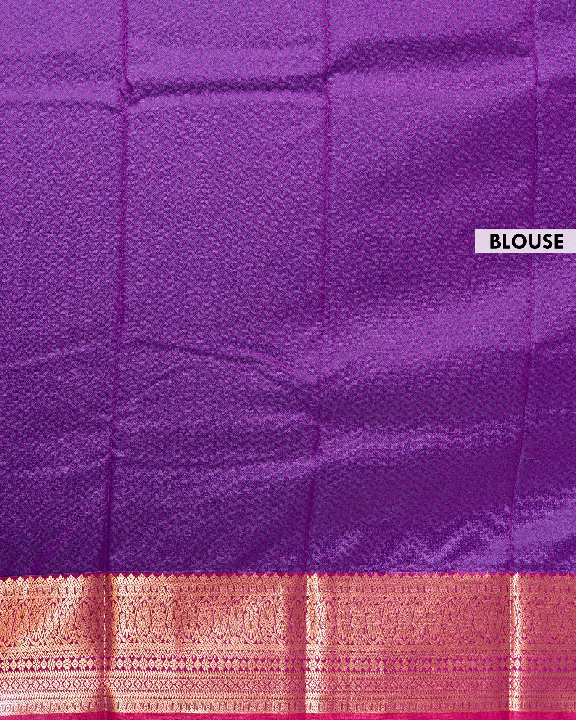 Elegant Elampillai Silk Cotton Saree with Traditional Zari Border and Pallu - BLOUSE