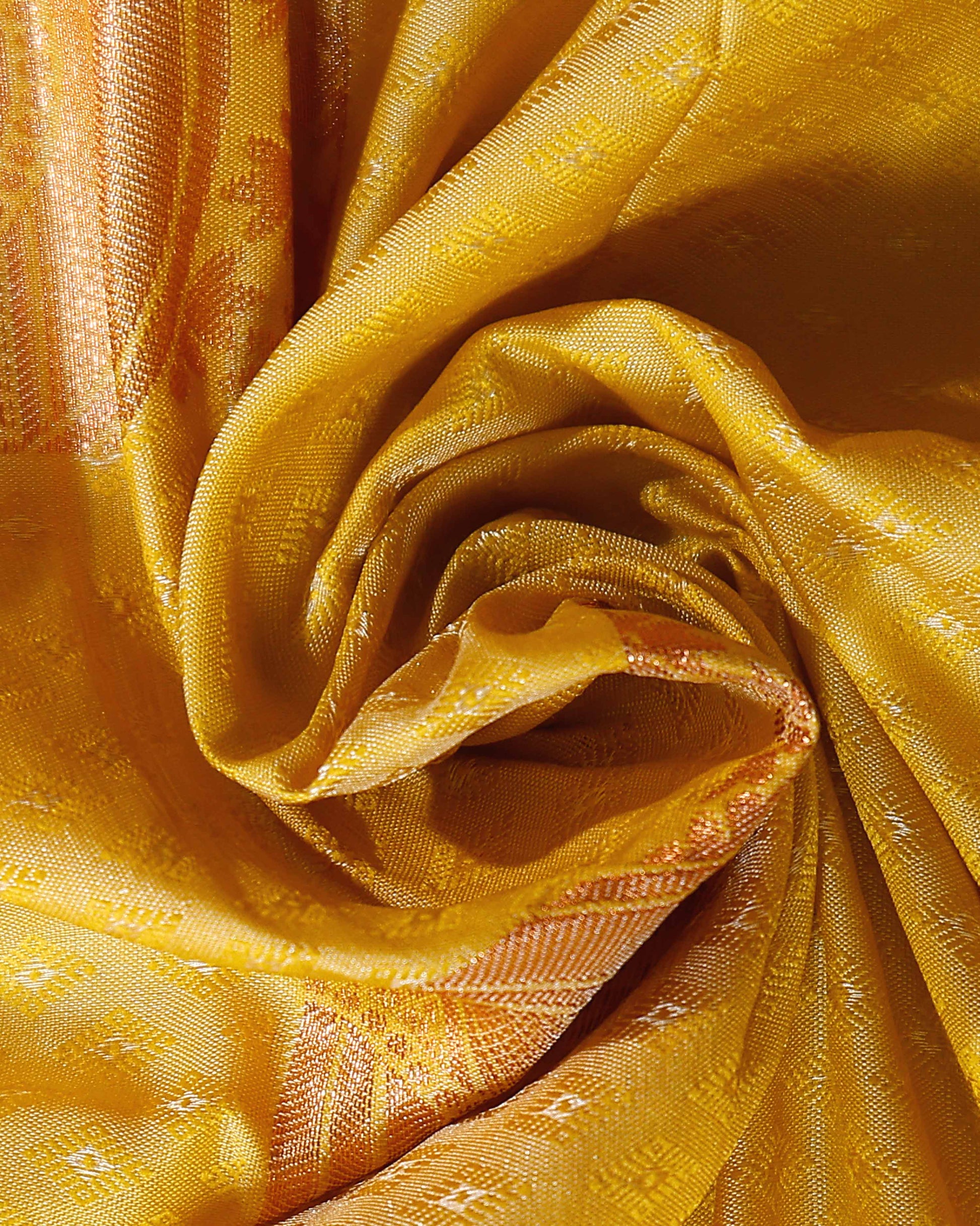 Elegant Elampillai Silk Cotton Saree with Traditional Zari Weave & Intricate Motifs - Yellow-closeup