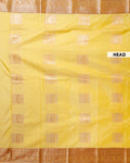 Elegant Elampillai Silk Cotton Saree with Traditional Zari Weave & Intricate Motifs - Yellow-head