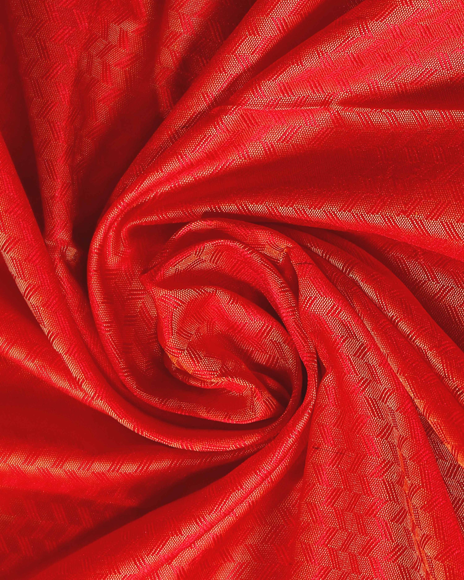 Elegant Elampillai Silk Cotton Saree with Traditional Zari Weave and Intricate Border - Orange-closeup