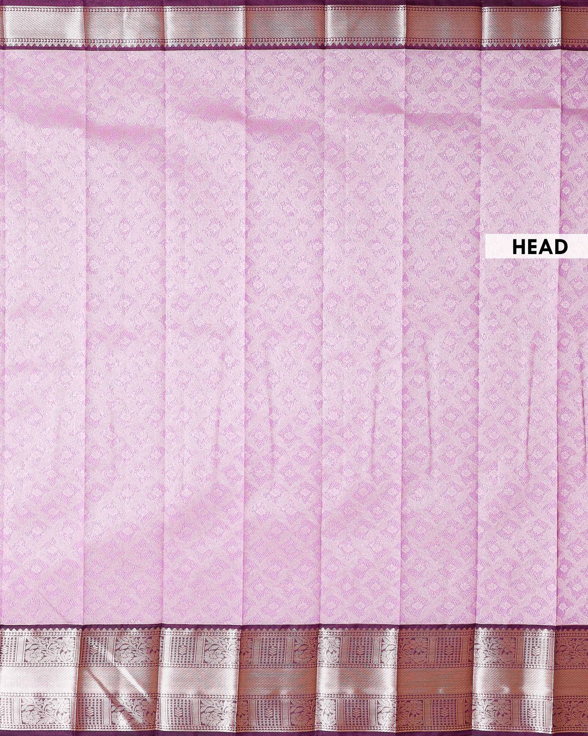 Elegant Elampillai Silk Cotton Saree with Traditional Zari Weave and Intricate Motifs - Purple