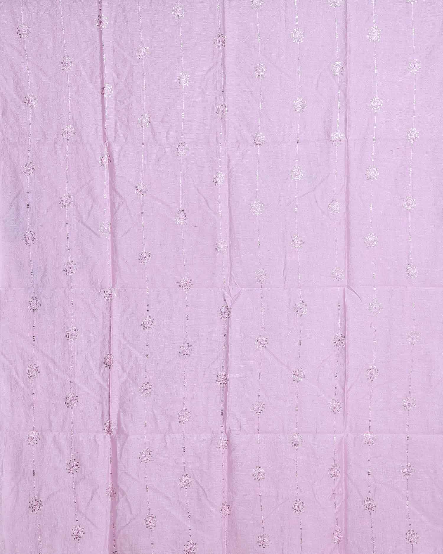 Elegant Embroidered Women’s Dupatta with Delicate Vertical Motif Pattern - Pink-Full Image